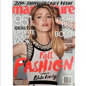 Marie Claire Magazine Blake Lively cover September 2014 20th Anniversary Issue